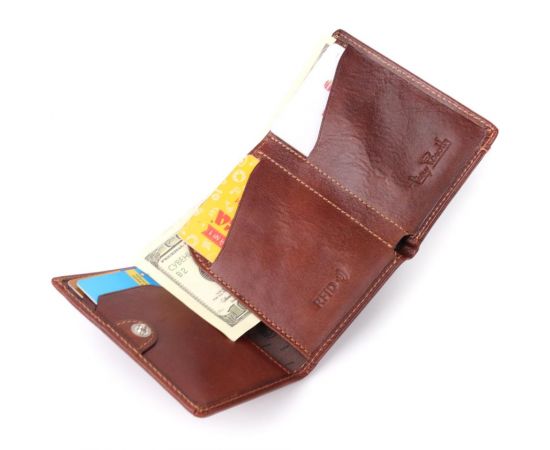 Придбати Компактный бумажник для мужчин из глянцевой натуральной кожи Tony Perotti 20900_1 (3810 moro) Коричневый, image , зображення 5, характеристики, відгуки