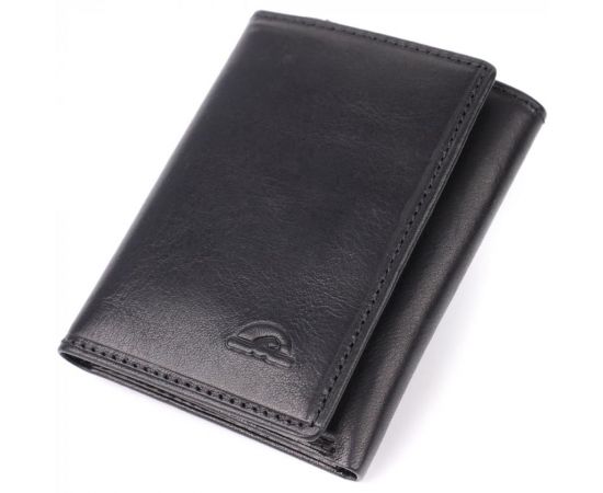 Придбати Небольшой бумажник для мужчин из глянцевой натуральной кожи Tony Perotti 20901_1 (3810 nero) Черный, image , характеристики, відгуки