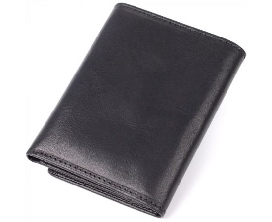Придбати Небольшой бумажник для мужчин из глянцевой натуральной кожи Tony Perotti 20901_1 (3810 nero) Черный, image , зображення 2, характеристики, відгуки
