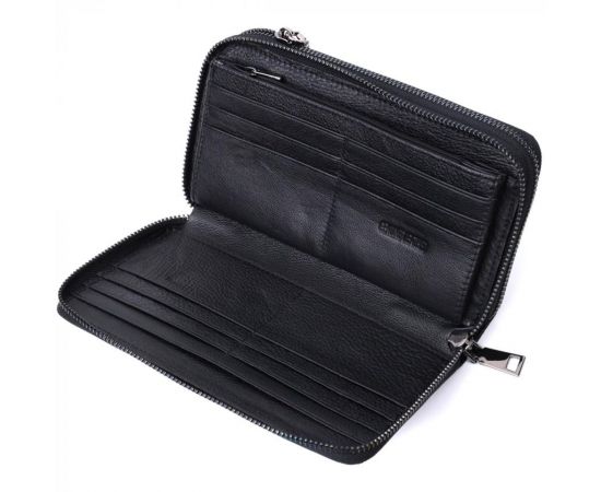 Купить Мужской клатч на два отделения из натуральной кожи ST Leather 22684 Черный, фото , изображение 6, характеристики, отзывы