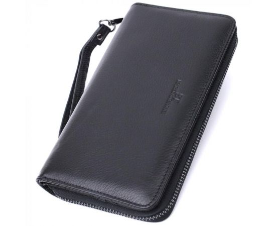 Купить Мужской клатч с блоком для карт из натуральной кожи ST Leather 22694 Черный, фото , характеристики, отзывы