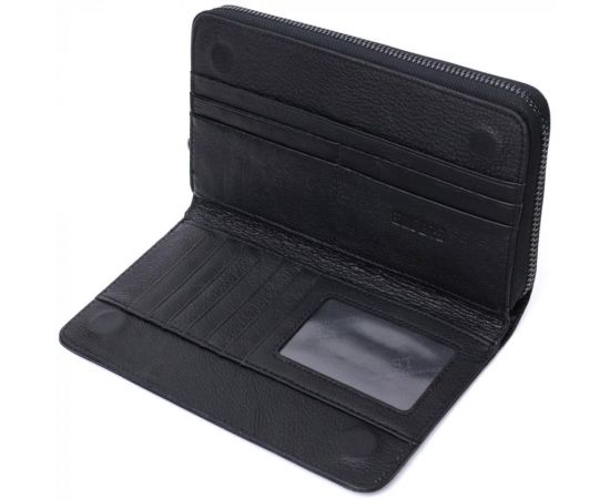 Купить Мужской клатч с блоком для карт из натуральной кожи ST Leather 22694 Черный, фото , изображение 6, характеристики, отзывы