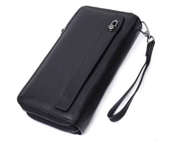 Купить Стильный мужской клатч на два отделения из натуральной кожи ST Leather 22700 Черный, фото , изображение 2, характеристики, отзывы