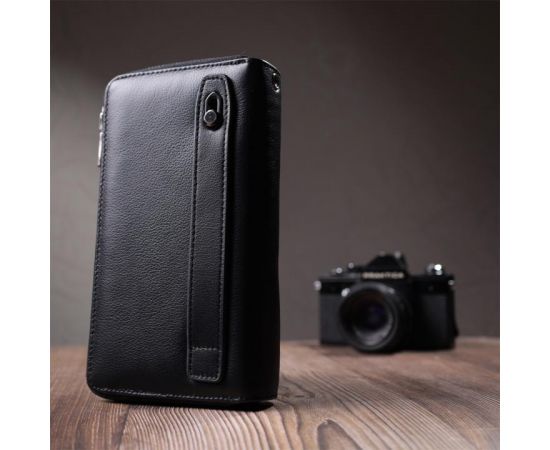 Купить Стильный мужской клатч на два отделения из натуральной кожи ST Leather 22700 Черный, фото , изображение 11, характеристики, отзывы