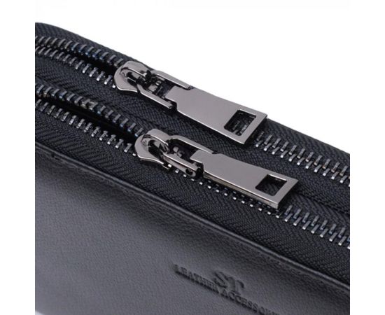 Купить Стильный мужской клатч на два отделения из натуральной кожи ST Leather 22700 Черный, фото , изображение 5, характеристики, отзывы