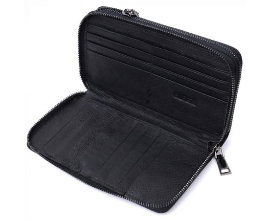 Купить Стильный мужской клатч на два отделения из натуральной кожи ST Leather 22700 Черный, фото , изображение 6, характеристики, отзывы