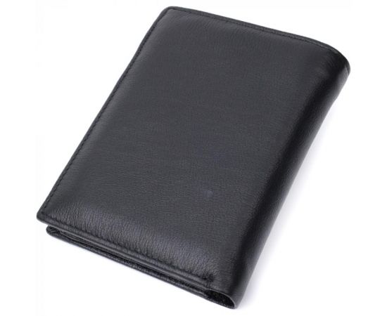 Купить Вертикальное мужское портмоне из натуральной кожи ST Leather 22733 Черный, фото , изображение 2, характеристики, отзывы
