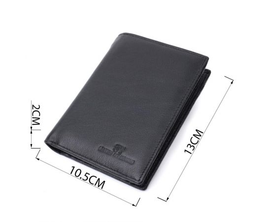 Купить Вертикальное мужское портмоне из натуральной кожи ST Leather 22733 Черный, фото , изображение 3, характеристики, отзывы