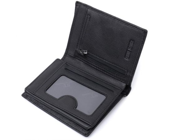 Купить Вертикальное мужское портмоне из натуральной кожи ST Leather 22733 Черный, фото , изображение 6, характеристики, отзывы
