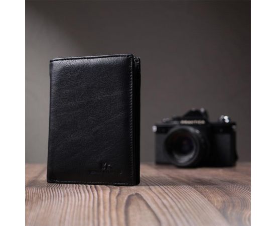 Купить Вертикальное мужское портмоне из натуральной кожи ST Leather 22733 Черный, фото , изображение 9, характеристики, отзывы