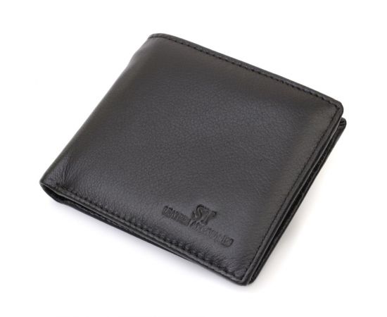 Купить Мужское портмоне из натуральной кожи ST Leather 22734 Черный, фото , характеристики, отзывы