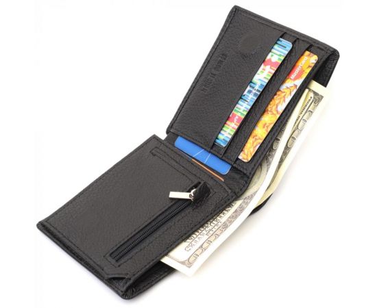 Купить Мужское портмоне из натуральной кожи ST Leather 22734 Черный, фото , изображение 6, характеристики, отзывы