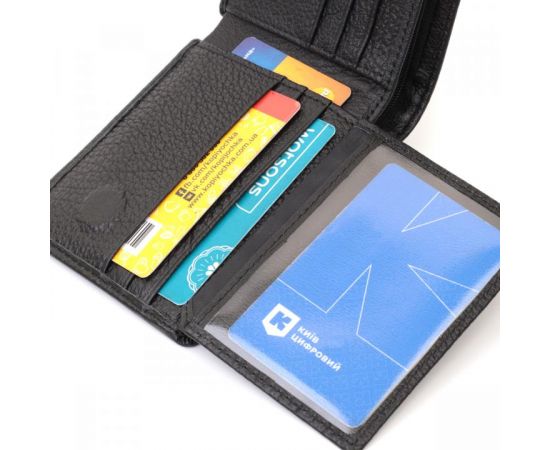 Купить Мужское портмоне из натуральной кожи ST Leather 22734 Черный, фото , изображение 7, характеристики, отзывы