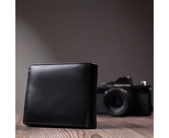 Купить Мужское портмоне из натуральной кожи ST Leather 22734 Черный, фото , изображение 10, характеристики, отзывы