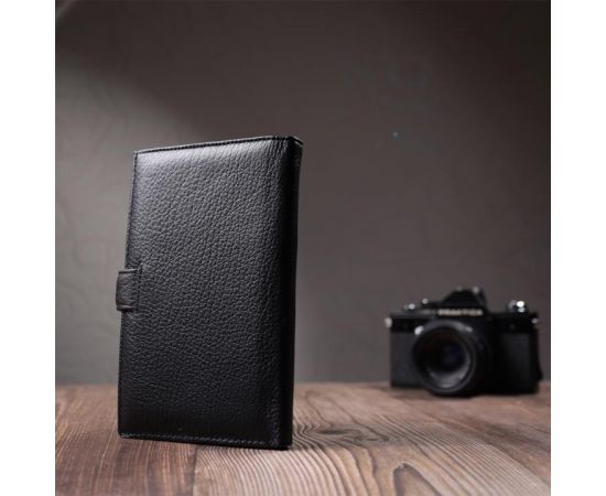 Купить Универсальный мужской бумажник для денег и документов из натуральной кожи ST Leather 22735 Черный, фото , изображение 11, характеристики, отзывы