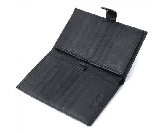 Купить Универсальный мужской бумажник для денег и документов из натуральной кожи ST Leather 22735 Черный, фото , изображение 6, характеристики, отзывы