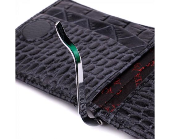 Купить Практичный мужской кошелек-зажим из натуральной кожи KARYA 22851 Серый, фото , изображение 7, характеристики, отзывы