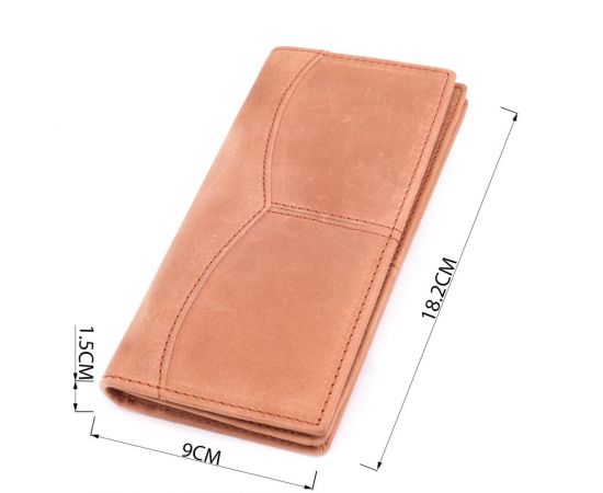 Купить Кошелек унисекс в винтажной натуральной коже 22853 Vintage Рыжий, фото , изображение 3, характеристики, отзывы