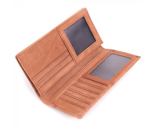 Купить Кошелек унисекс в винтажной натуральной коже 22853 Vintage Рыжий, фото , изображение 5, характеристики, отзывы