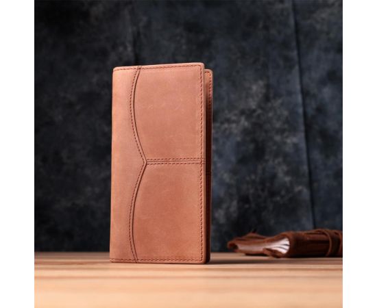 Купить Кошелек унисекс в винтажной натуральной коже 22853 Vintage Рыжий, фото , изображение 8, характеристики, отзывы