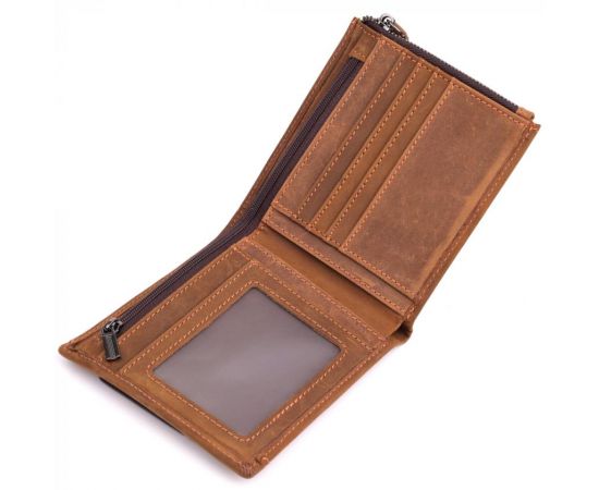 Купить Практичный кошелек для мужчин из натуральной кожи 22856 Vintage Коричневый, фото , изображение 6, характеристики, отзывы