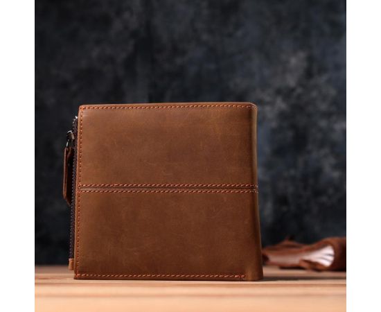 Купить Практичный кошелек для мужчин из натуральной кожи 22856 Vintage Коричневый, фото , изображение 10, характеристики, отзывы