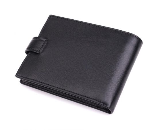 Купить Вместительный мужской кошелек из натуральной кожи BOND 22861 Черный, фото , изображение 2, характеристики, отзывы