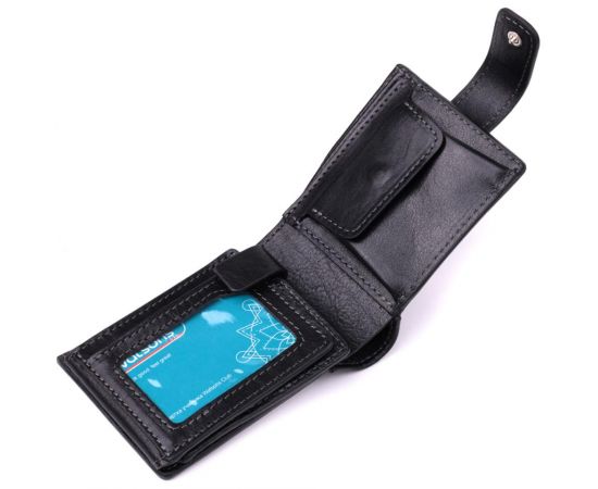 Купить Стильное портмоне из люксовой зернистой кожи флотар GRANDE PELLE 22875 Черный, фото , изображение 6, характеристики, отзывы