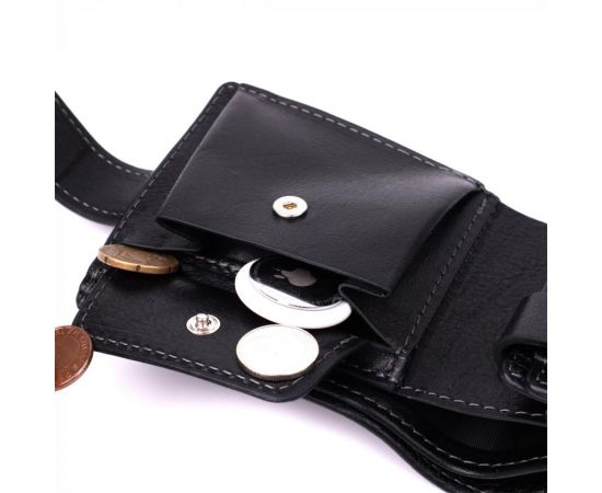 Купить Стильное портмоне из люксовой зернистой кожи флотар GRANDE PELLE 22875 Черный, фото , изображение 9, характеристики, отзывы