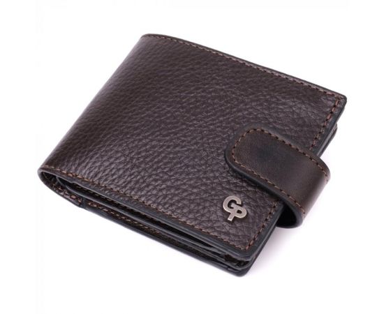 Купить Практичное портмоне из люксовой зернистой кожи флотар GRANDE PELLE 22876 Коричневый, фото , характеристики, отзывы