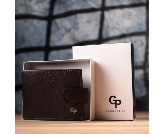 Купить Практичное портмоне из люксовой зернистой кожи флотар GRANDE PELLE 22876 Коричневый, фото , изображение 12, характеристики, отзывы