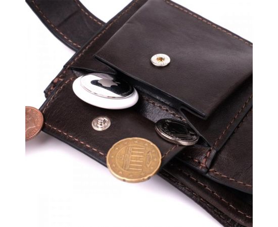 Купить Практичное портмоне из люксовой зернистой кожи флотар GRANDE PELLE 22876 Коричневый, фото , изображение 9, характеристики, отзывы