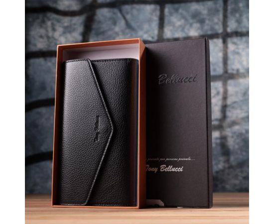 Купить Вместительное портмоне для женщин из натуральной кожи Tony Bellucci 22887 Черный, фото , изображение 11, характеристики, отзывы