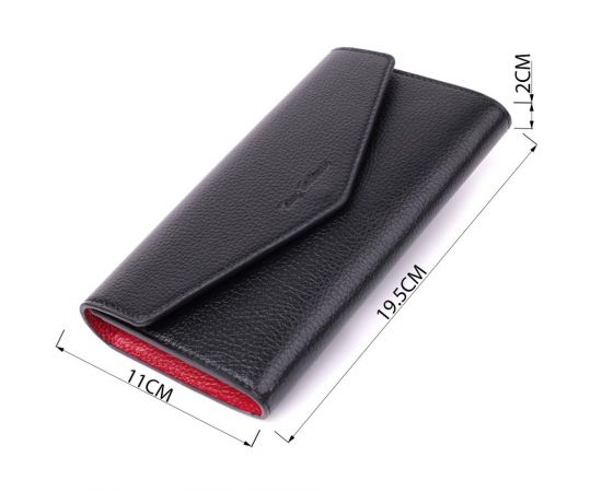 Купить Вместительное портмоне для женщин из натуральной кожи Tony Bellucci 22887 Черный, фото , изображение 3, характеристики, отзывы