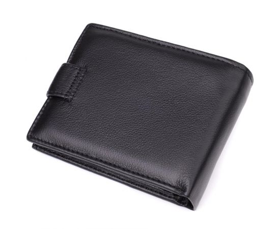 Купить Вместительный мужской бумажник горизонтального формата из натуральной кожи ST Leather 23090 Черный, фото , изображение 2, характеристики, отзывы