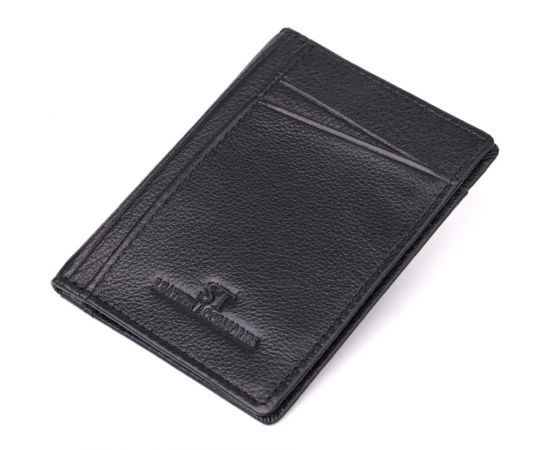 Придбати Мужской кошелек для карточек из натуральной кожи ST Leather 23091 Черный, image , характеристики, відгуки