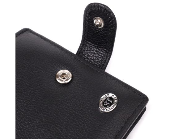 Купить Классический мужской бумажник горизонтального формата из натуральной кожи ST Leather 23094 Черный, фото , изображение 5, характеристики, отзывы