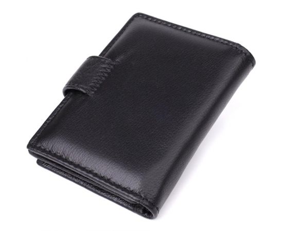 Купить Компактный мужской бумажник вертикального формата из натуральной кожи ST Leather 23095 Черный, фото , изображение 2, характеристики, отзывы