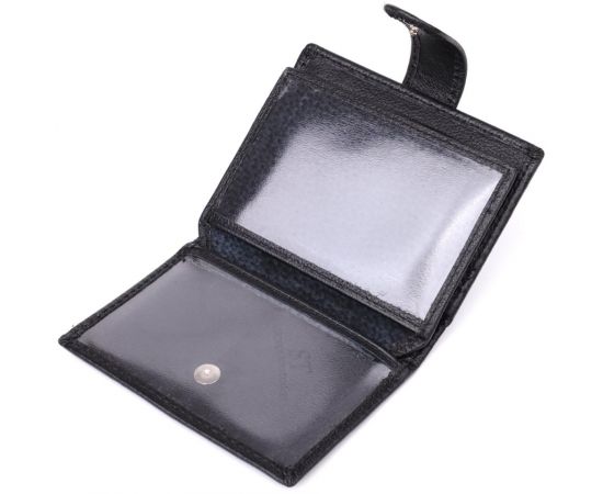 Купить Компактный мужской бумажник вертикального формата из натуральной кожи ST Leather 23095 Черный, фото , изображение 6, характеристики, отзывы