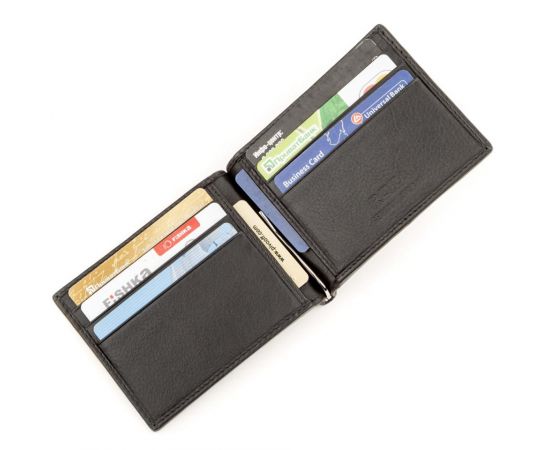 Купить Зажим для денег STINGRAY LEATHER 18293 из натуральной кожи морского ската Черный, фото , изображение 6, характеристики, отзывы