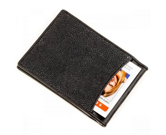 Купить Зажим для денег STINGRAY LEATHER 18293 из натуральной кожи морского ската Черный, фото , изображение 8, характеристики, отзывы