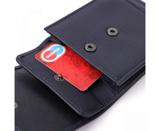 Купить Вертикальный мужской зажим из зернистой натуральной кожи Tony Perotti 20862_1 (3595 navy) Синий, фото , изображение 7, характеристики, отзывы