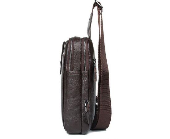 Купить Сумка мужская кожаная через плечо Vintage 14983 Коричневая, фото , изображение 5, характеристики, отзывы