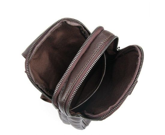 Купить Сумка мужская кожаная через плечо Vintage 14983 Коричневая, фото , изображение 9, характеристики, отзывы