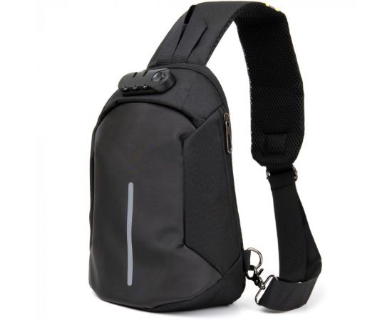 Купить Эргономичный рюкзак через плечо с кодовым замком текстильный Vintage 20553 Черный, фото , характеристики, отзывы