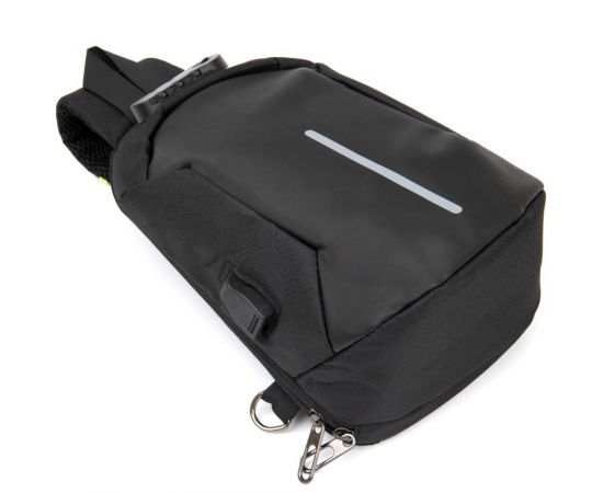 Купить Эргономичный рюкзак через плечо с кодовым замком текстильный Vintage 20553 Черный, фото , изображение 4, характеристики, отзывы