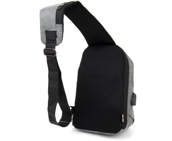 Купить Эргономичный рюкзак через плечо с кодовым замком текстильный Vintage 20554 Серый, фото , изображение 2, характеристики, отзывы