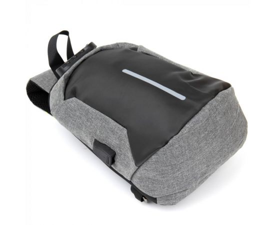 Купить Эргономичный рюкзак через плечо с кодовым замком текстильный Vintage 20554 Серый, фото , изображение 6, характеристики, отзывы