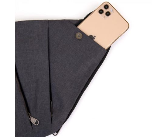 Купить Сумка слинг нейлоновая Vintage 20558 Серая, фото , изображение 5, характеристики, отзывы