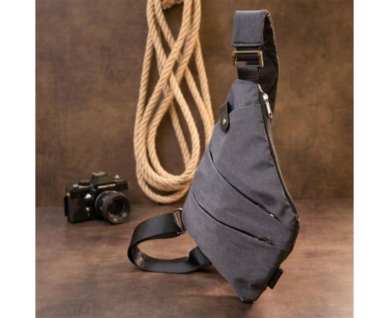 Купить Сумка слинг нейлоновая Vintage 20558 Серая, фото , изображение 6, характеристики, отзывы
